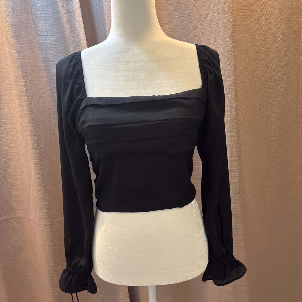 Mi Ami Fibers Ariah Long Sleeve Top Black